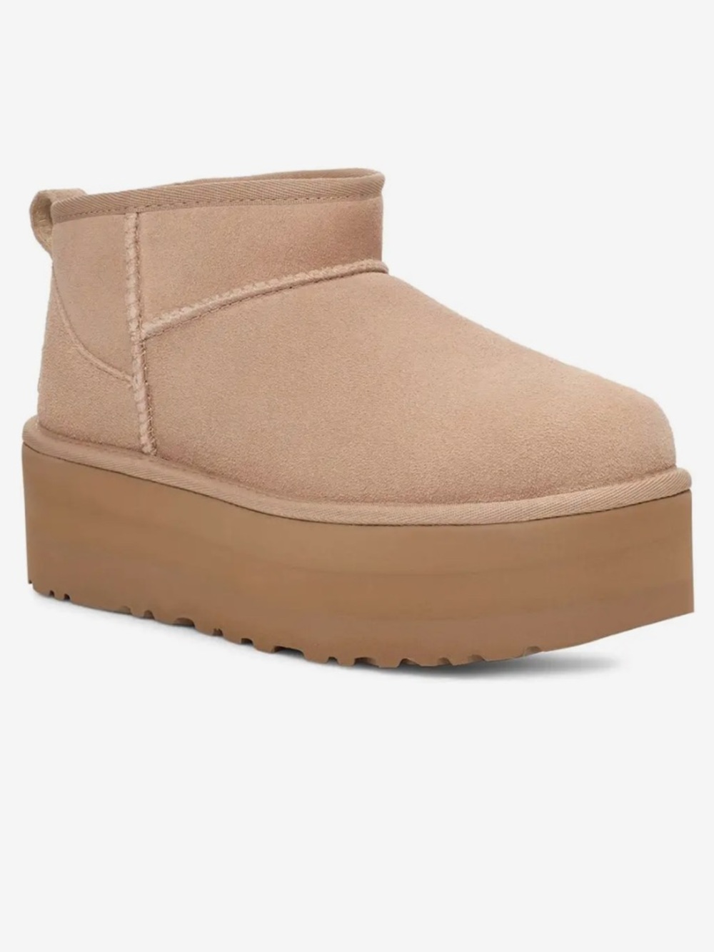 UGG Classic Ultra Mini Platform Boots in Sand Size 8